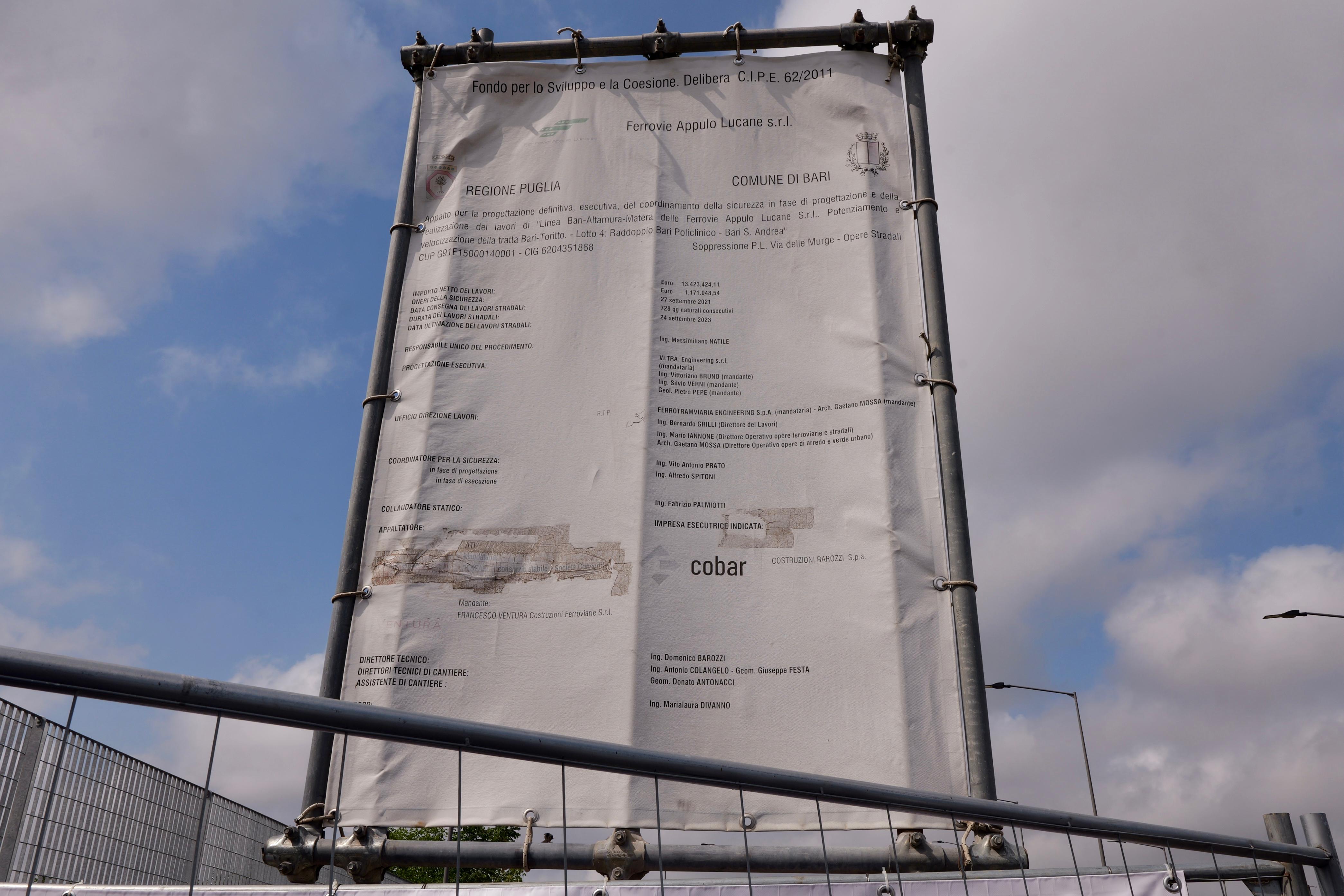 Galleria Mobilità, sopralluogo al cantiere del sovrappasso di Santa Caterina: a settembre Bari eliminerà l'ultimo passaggio a livello delle Ferrovie Appulo Lucane - Diapositiva 11 di 12